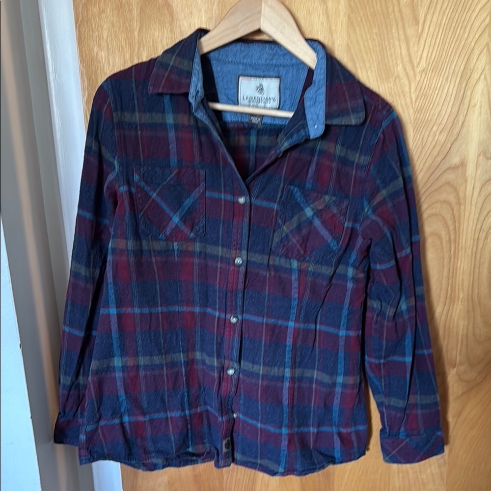 Plaid Button-Up Shirt